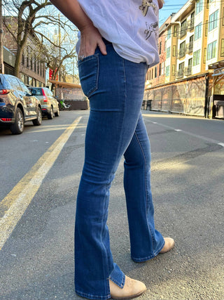Level Up Side Slit Bootcut Jeans