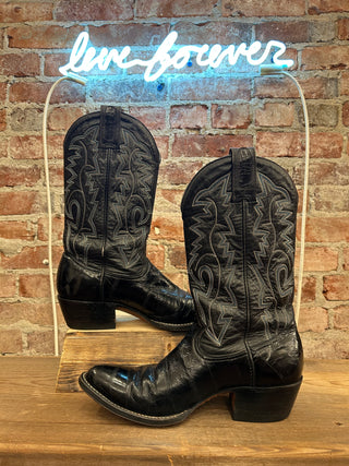 Montana Eel Skin Men’s Cowboy Boots Size 9.5/Women’s size 11