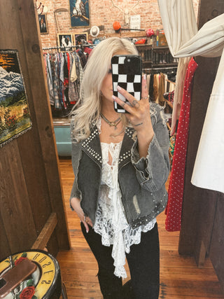 Silver Bullet Studded Moto Jacket