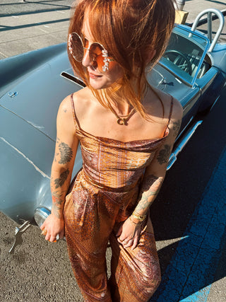 Into The Sky Cowl Neck Crop Tank Top