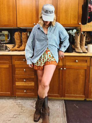 Fly Away Chambray Button Down Shirt
