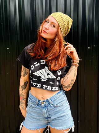 Chop Shop Gold Dogs Cropped T-Shirt