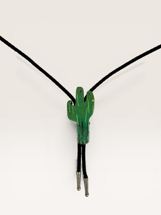 Vintage Metal Cactus Bolo Tie
