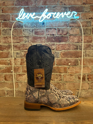 Alfa Python Women’s Cowboy Boots Size 10/Men’s Size 8.5