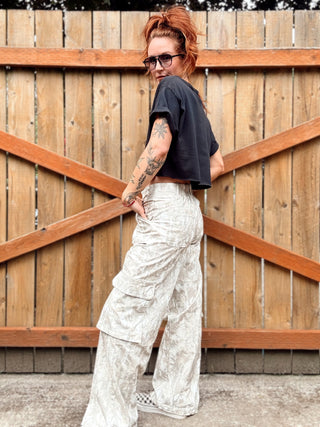 Hideaway Wide Leg Camo Cargo Pants