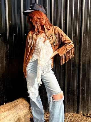 Wish You Didn't Know Fringe Shacket