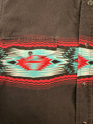 Vintage Slim PanHandle Men’s Snap Up Shirt Size Medium