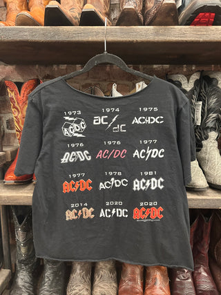 Chop Shop ACDC Anniversary  Crop Top T-shirt