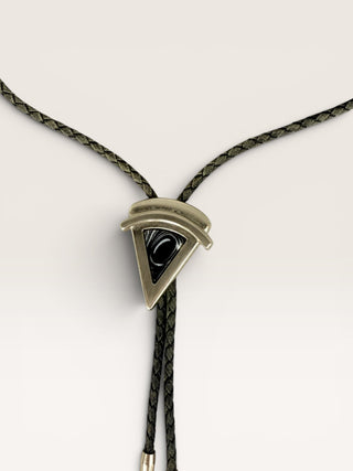 Vintage Triangle Stone Bolo Tie