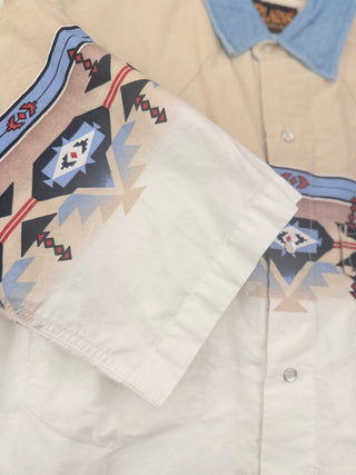 Vintage Plains Snap Up Shirt Size Small
