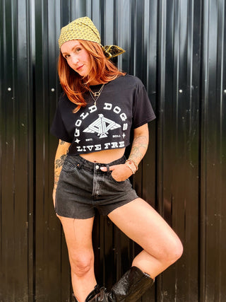 Chop Shop Gold Dogs Cropped T-Shirt