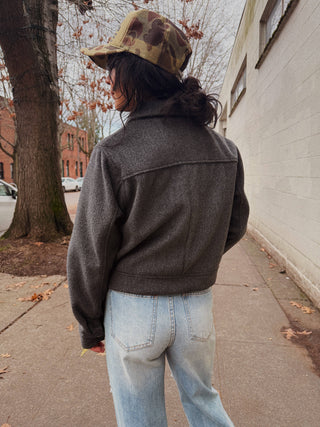 Hayden Brushed Crop Trucker Jacket