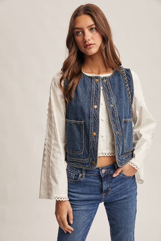 Livin' On A Prayer Denim Vest