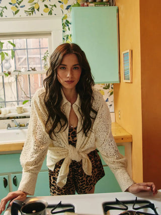 Sugar Magnolia Lace Button Up