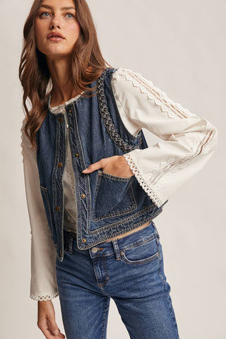 Livin' On A Prayer Denim Vest