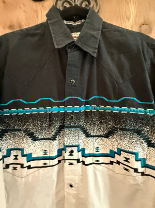 Vintage Men’s Medium Cumberland Outfitters Snap Up Shirt