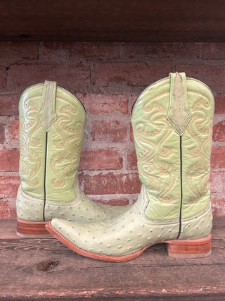 Portillo Salvaje Ostrich Women's Cowboy Boots Size 10.5 Men’s Size 9