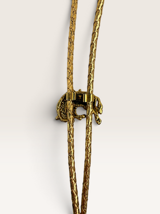 Brass Bucking Bronco Bolo Tie