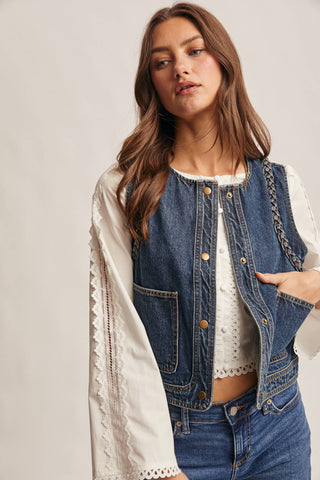 Livin' On A Prayer Denim Vest
