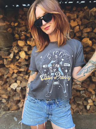 Chop Shop Elvis All Shook Up Crop Top T-shirt