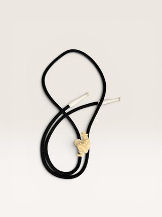 Vintage Miner of Bone Bolo Tie