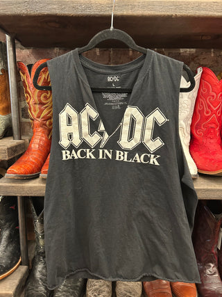Chop Shop ACDC Back In Black V-neck Tank