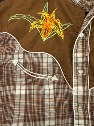 Vintage Western Men’s Snap Up Shirt Size Large