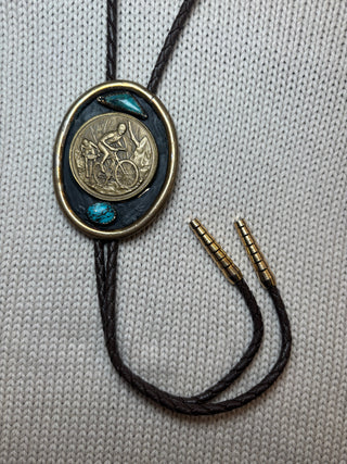 Turquoise & Coin Bolo Tie