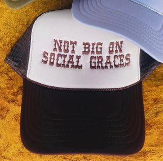 Social Graces Embroidered Trucker Hat