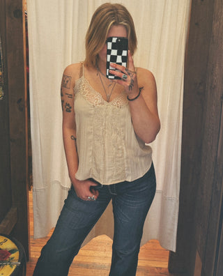 Midnight Muse Lace Tank Top