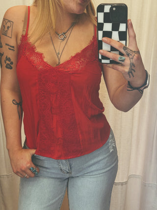 Midnight Muse Lace Tank Top