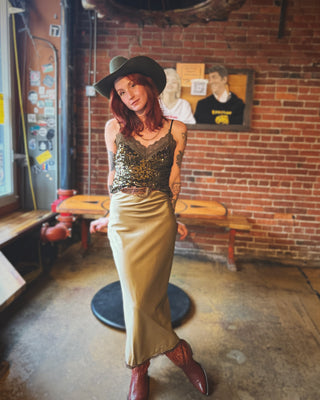 Dream On Satin Midi Skirt