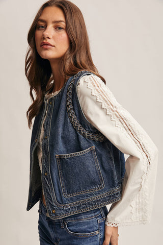 Livin' On A Prayer Denim Vest
