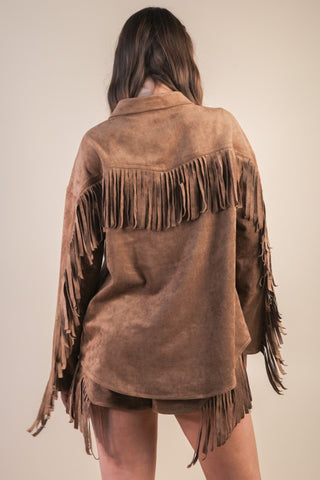 Wish You Didn't Know Fringe Shacket